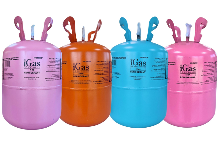 iGas refrigerant in disposable cylinder